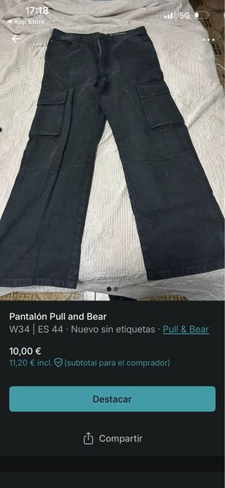 Pantalón cargo Pull&Bear W34