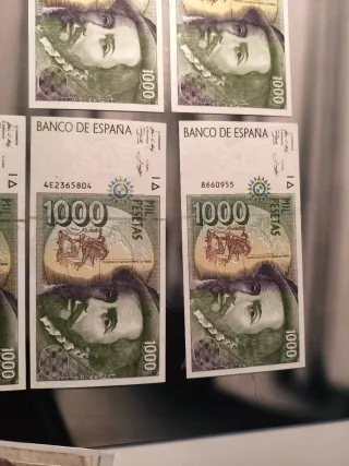 Billetes 1000 Pesetas España Antiguos (5 Unidades)