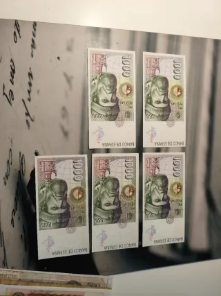 Billetes 1000 Pesetas España Antiguos (5 Unidades)