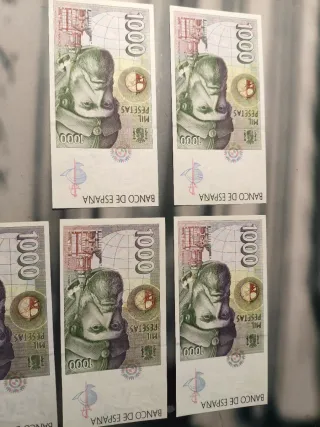 Billetes 1000 Pesetas España Antiguos (5 Unidades)