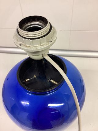 Lampada Vetro Blu 27cm