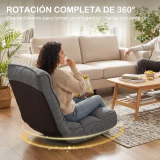 Silla de Suelo Plegable Giratoria