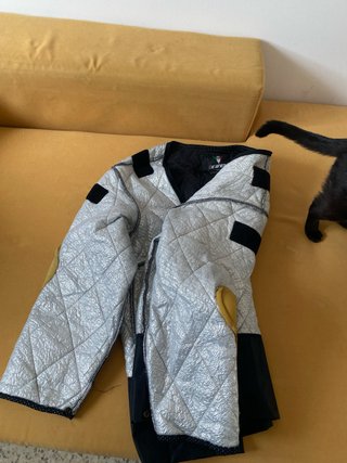 Chaqueta Dainese Moto Negra y Plateada