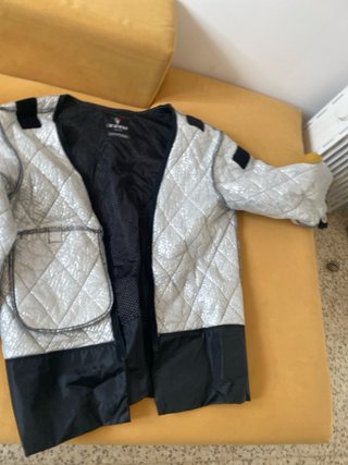 Chaqueta Dainese Moto Negra y Plateada