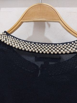 Rebeca L.K. Bennett azul perlas cardigan