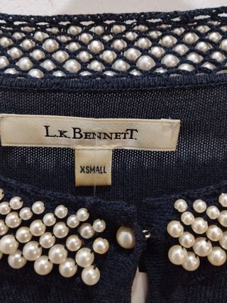 Rebeca L.K. Bennett azul perlas cardigan