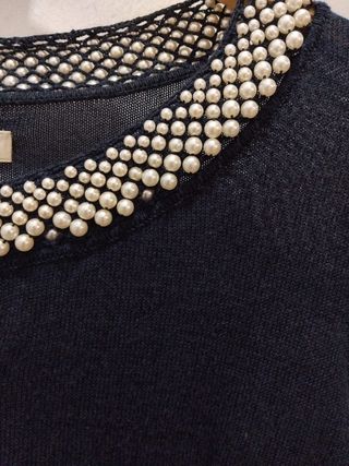 Rebeca L.K. Bennett azul perlas cardigan