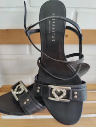 Sandalias Hispanitas Mujer Tacón Negro