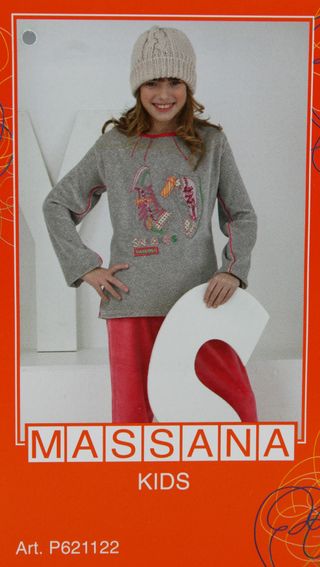Pijama invierno niña Massana gris T.10