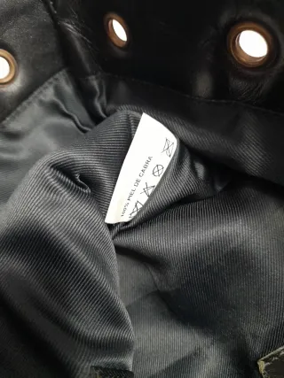 Bolso de piel con pelo