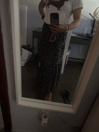 Falda larga estampada floral verano