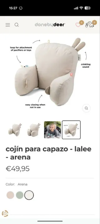 *Cojin para Capazo Lalee Arena*