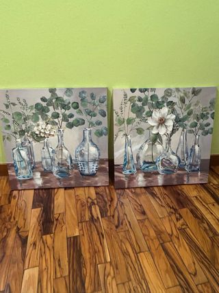 2 Quadri Floreali tela