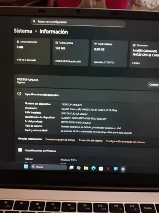 Portátil Tigbook 8GB/256GB SSD impecable