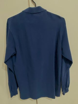 Polo Lacoste Vintage Manica Lunga Blu