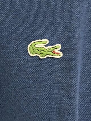 Polo Lacoste Vintage Manica Lunga Blu