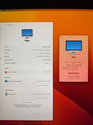 iMac 27 Retina 5K (2017) - COMO NUEVO!