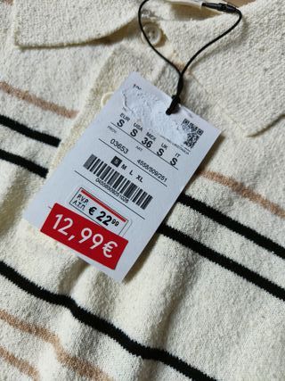 Polo textura de rayas Pull&Bear Talla S