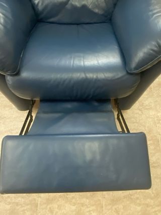 Sofá Natuzzi de Piel Azul