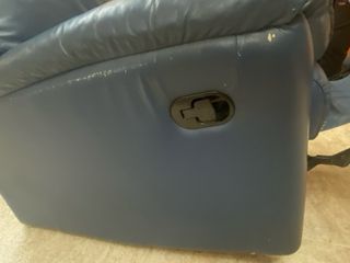 Sofá Natuzzi de Piel Azul