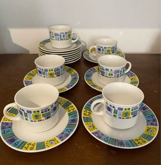 Juego café porcelana 6 servicios