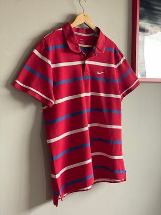 Polo Nike Rayas Rojo/Azul Talla XL