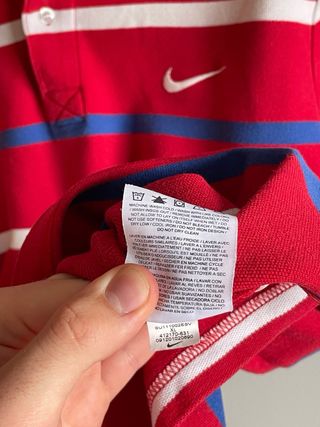 Polo Nike Rayas Rojo/Azul Talla XL