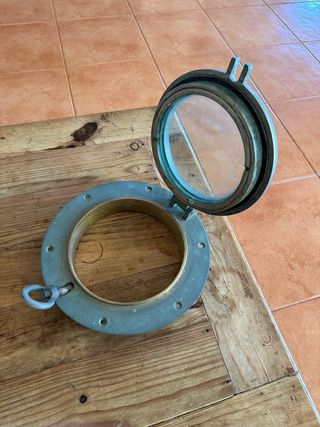 Ojo de buey antiguo bronce