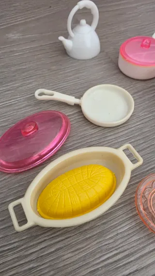 Set Accesorios Cocina Muñeca Barbie, Chabel, Sindy