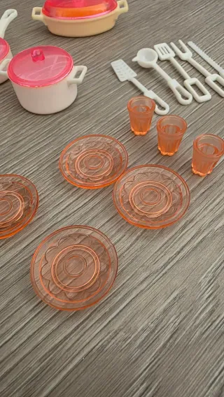 Set Accesorios Cocina Muñeca Barbie, Chabel, Sindy
