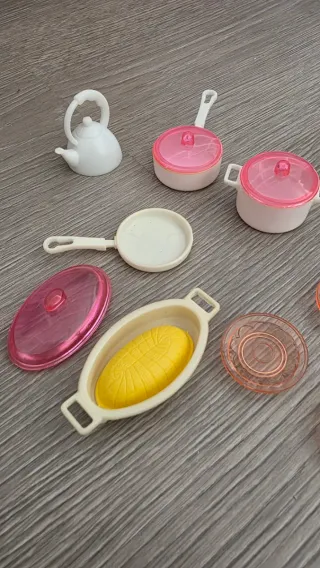 Set Accesorios Cocina Muñeca Barbie, Chabel, Sindy
