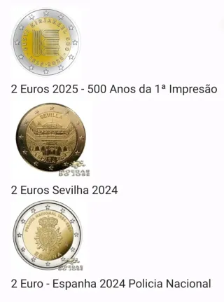 Moedas Comemorativas 2€ UNC