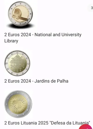 Moedas Comemorativas 2€ UNC