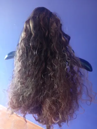 Peluca pelo natural ondulado