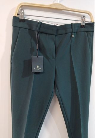 Pantalones sastre Massimo Dutti verdes