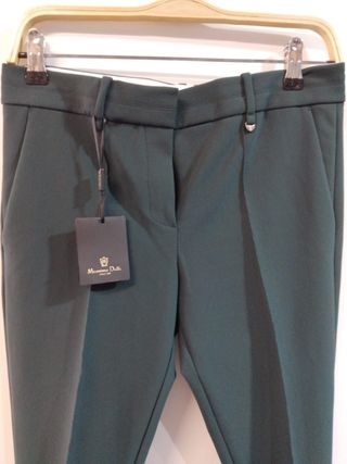 Pantalones sastre Massimo Dutti verdes