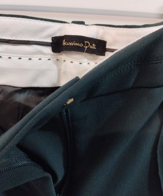 Pantalones sastre Massimo Dutti verdes