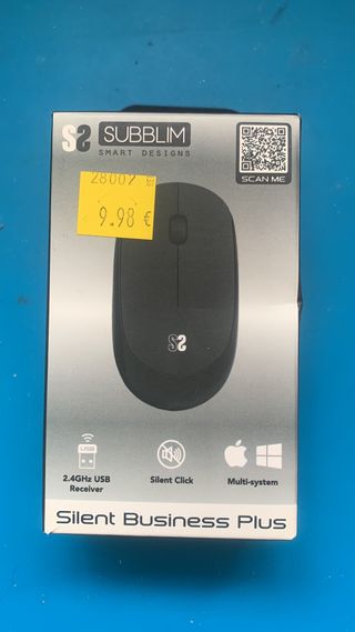 Ratón inalámbrico Subblim Negro