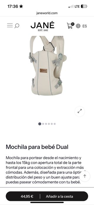 Mochila porteo bebé