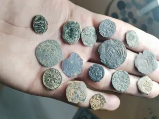 Lotto di monete medievali e romane