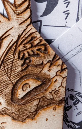 Segnalibro Gaara Naruto in legno artigianale