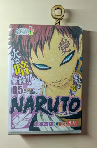 Segnalibro Gaara Naruto in legno artigianale