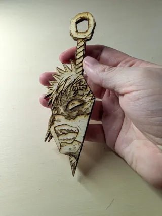 Segnalibro Gaara Naruto in legno artigianale