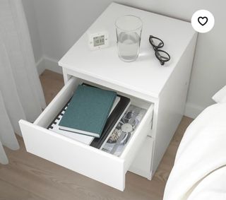 Mesita de noche Ikea Kullen blanca