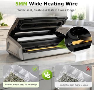 Selladora al vacío de acero inoxidable.