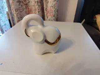 3 Elefanti decorativi cromati bianco e grigio