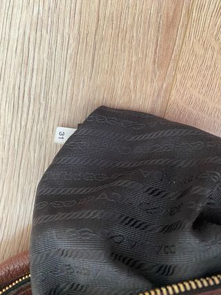 Bolso Prada Marrón Piel Fruncido