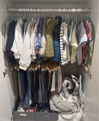 Armario blanco y madera Sklum