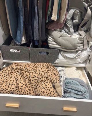 Armario blanco y madera Sklum