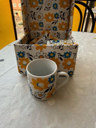 Juego de café vintage floral